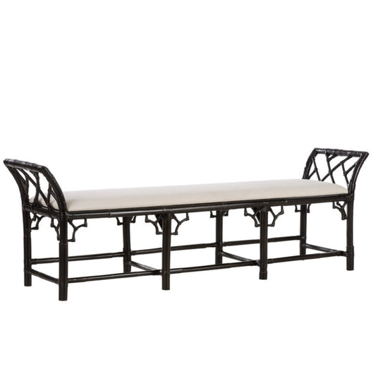 Chelsea House Chippendale Bamboo Regency Rattan Bedroom Bench