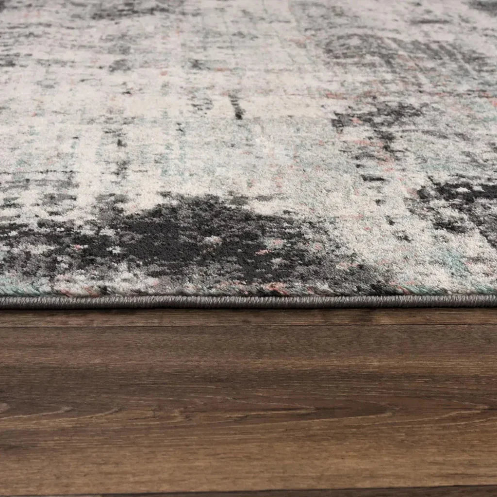 Chue Abstract Gray Kitchen Hallway Runner Rug - LOOMLAN - LOOMLAN - Area Rugs