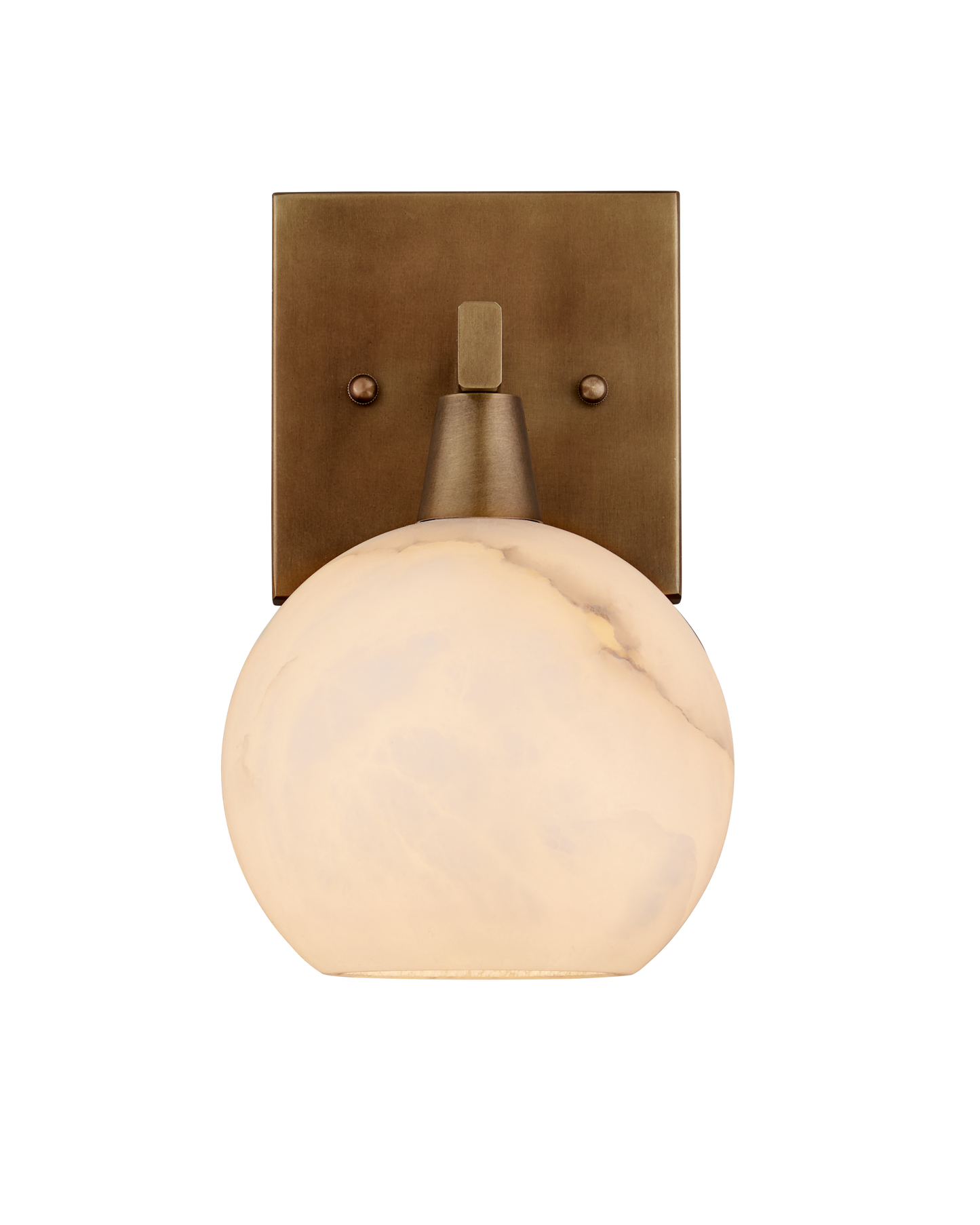 Bombelles Metal and Alabaster Gold Bath Wall Sconce