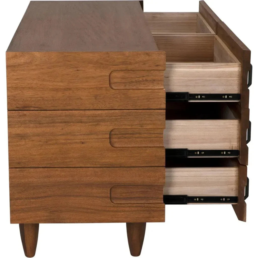David Six Drawers Wood Dresser -- view 6