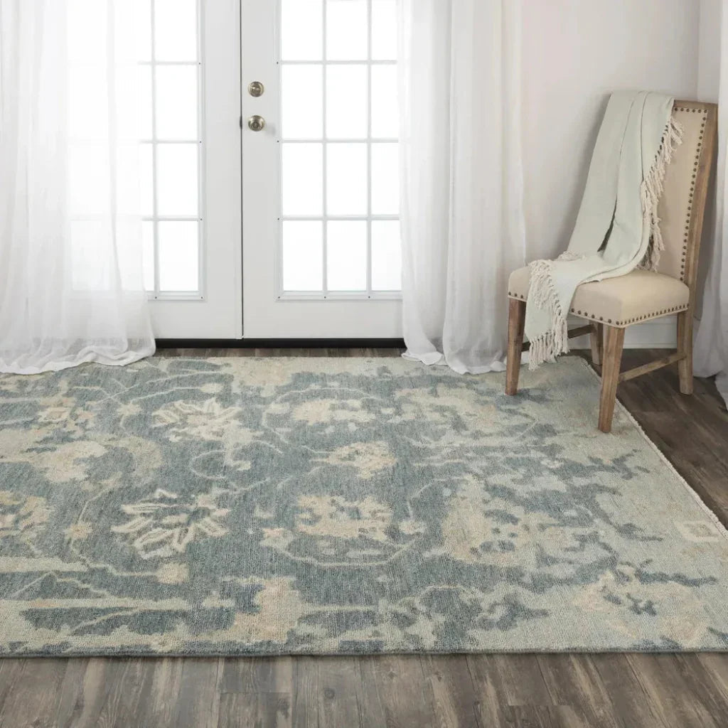 Agua Abstract Dark Gray Large Area Rugs For Living Room -- gray