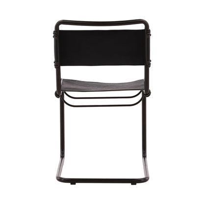 Furniture Classics Harrison Black Leather Side Chair 2PC
