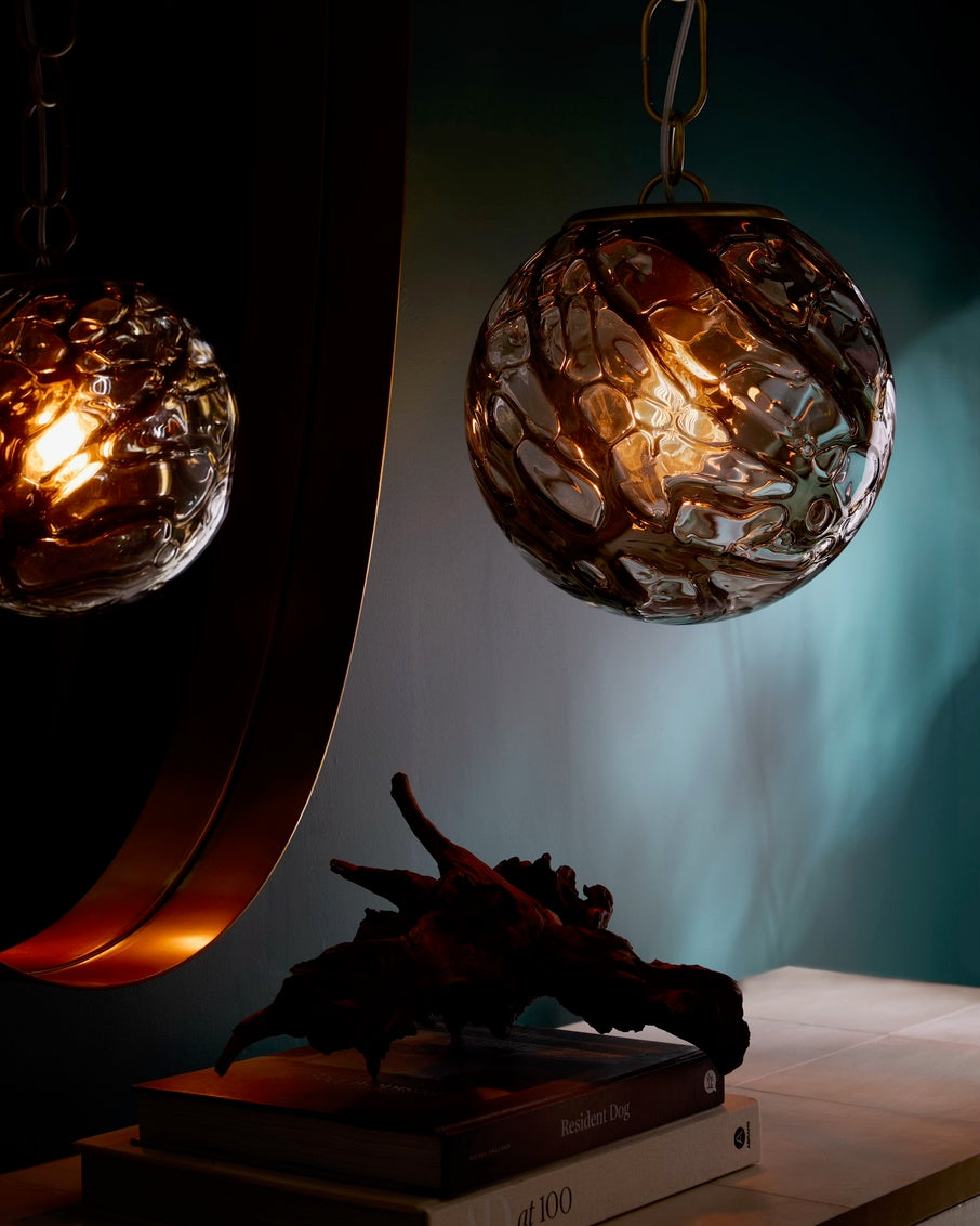 Amo Mouth Blown Glass Pendant