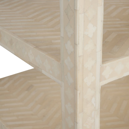 Chelsea House Chevron Inlay Wooden Side Table