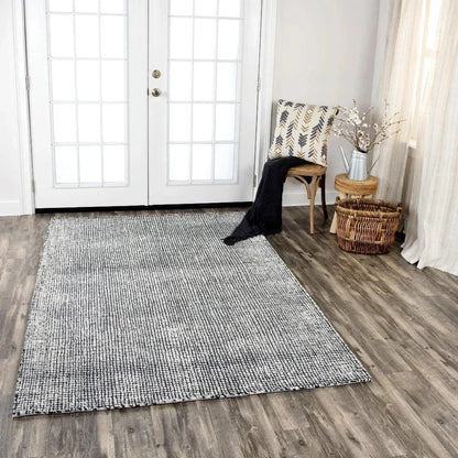 Dobl Tweed Black Large Area Rugs For Living Room -- black