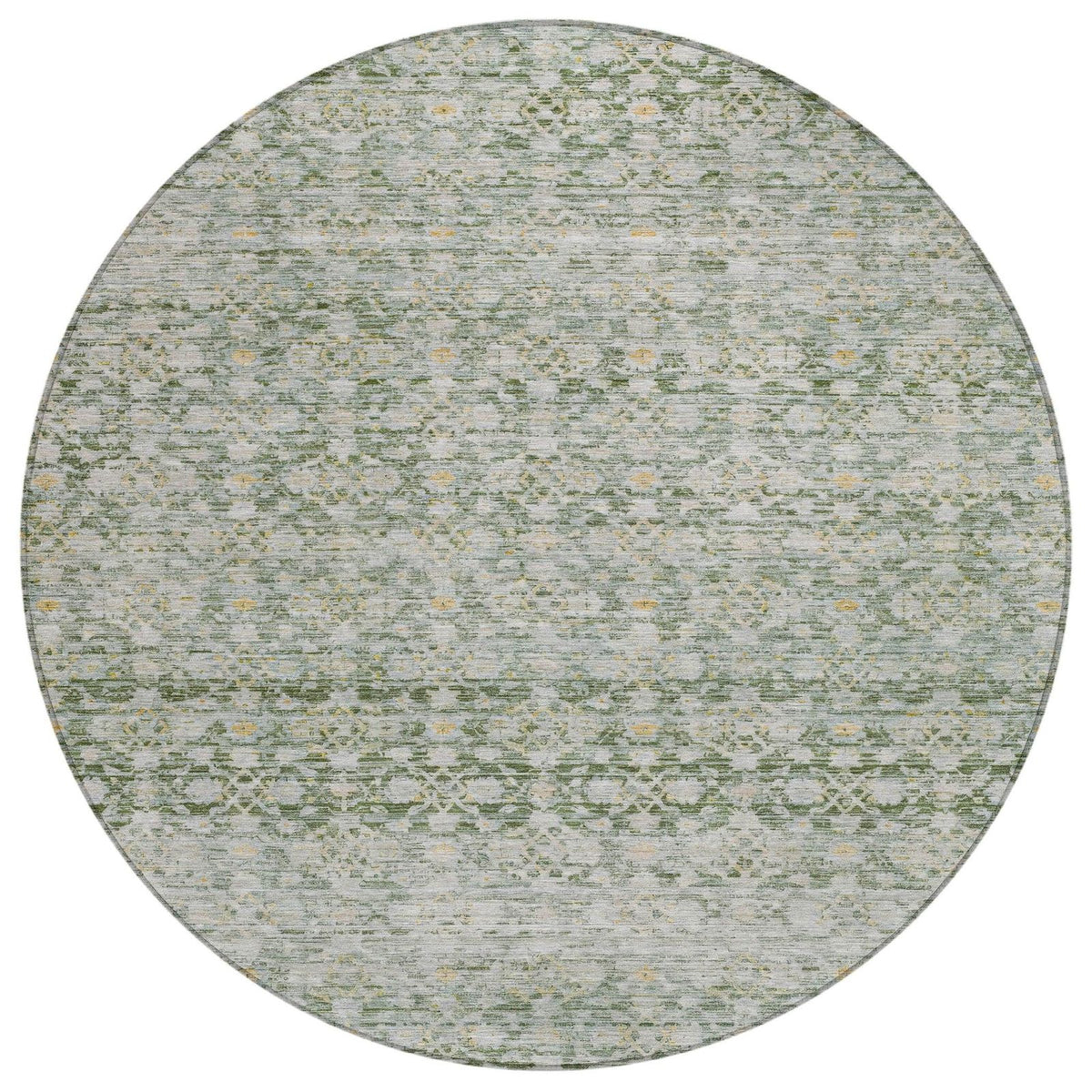 Irior Green Washable Indoor-Outdoor Rug