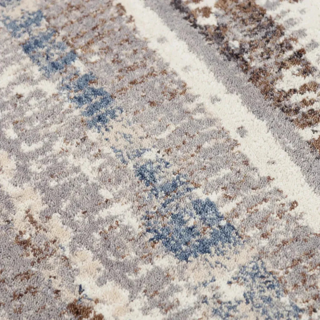 Dero Stripe Blue Large Area Rugs For Living Room - LOOMLAN - LOOMLAN - Area Rugs