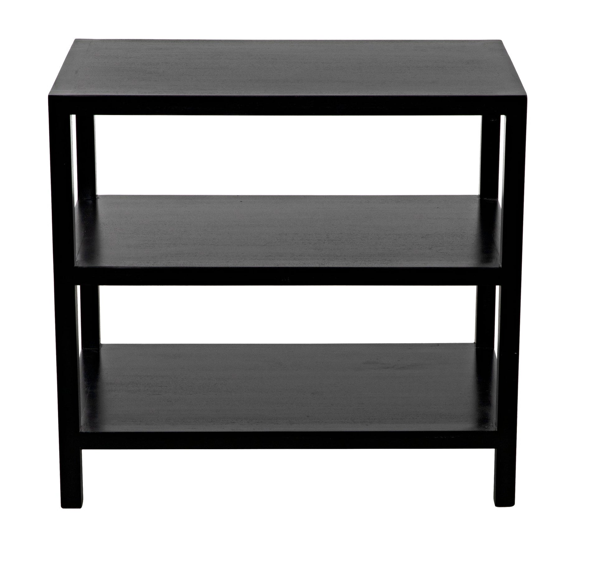 2 Shelf Wood Black Rectangle Side Table-Side Tables-Noir-Sideboards and Things