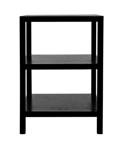 2 Shelf Wood Black Rectangle Side Table-Side Tables-Noir-Sideboards and Things