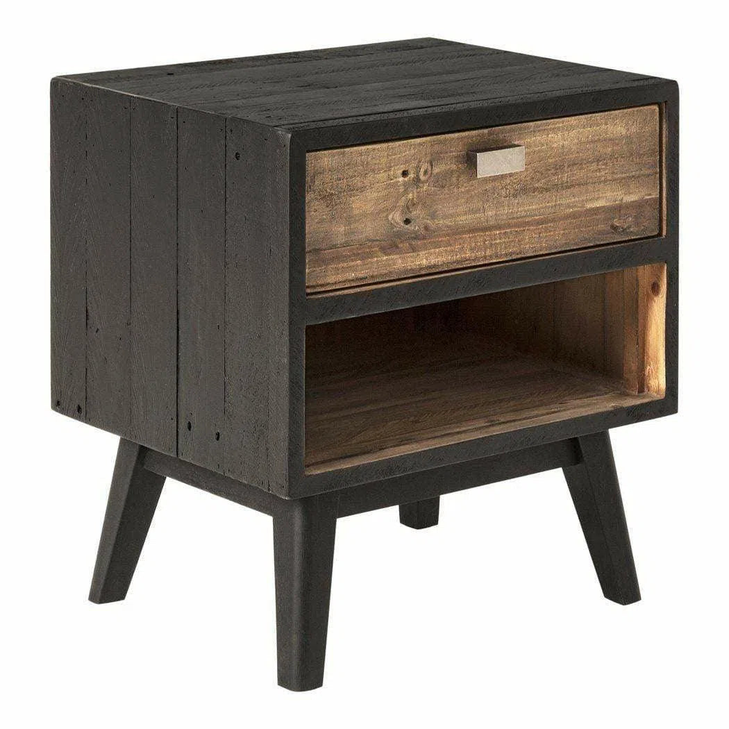 20 Inch Nightstand Black Rustic Nightstands LOOMLAN By Moe's Home