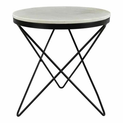 20 Inch Side Table Black Base Black Contemporary Side Tables LOOMLAN By Moe's Home