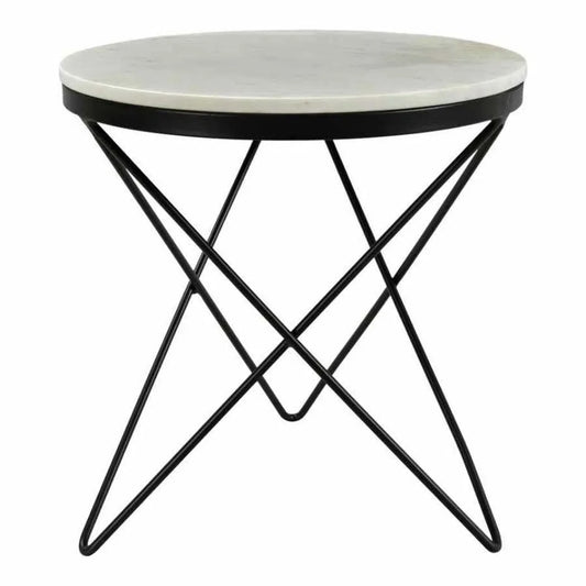 20 Inch Side Table Black Base Black Contemporary Side Tables LOOMLAN By Moe's Home