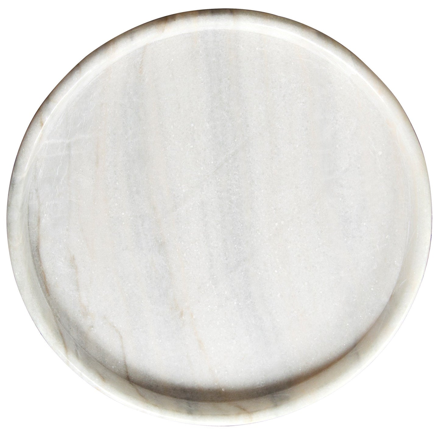 20" Round Marble Tray-Trays-Noir-Sideboards and Things