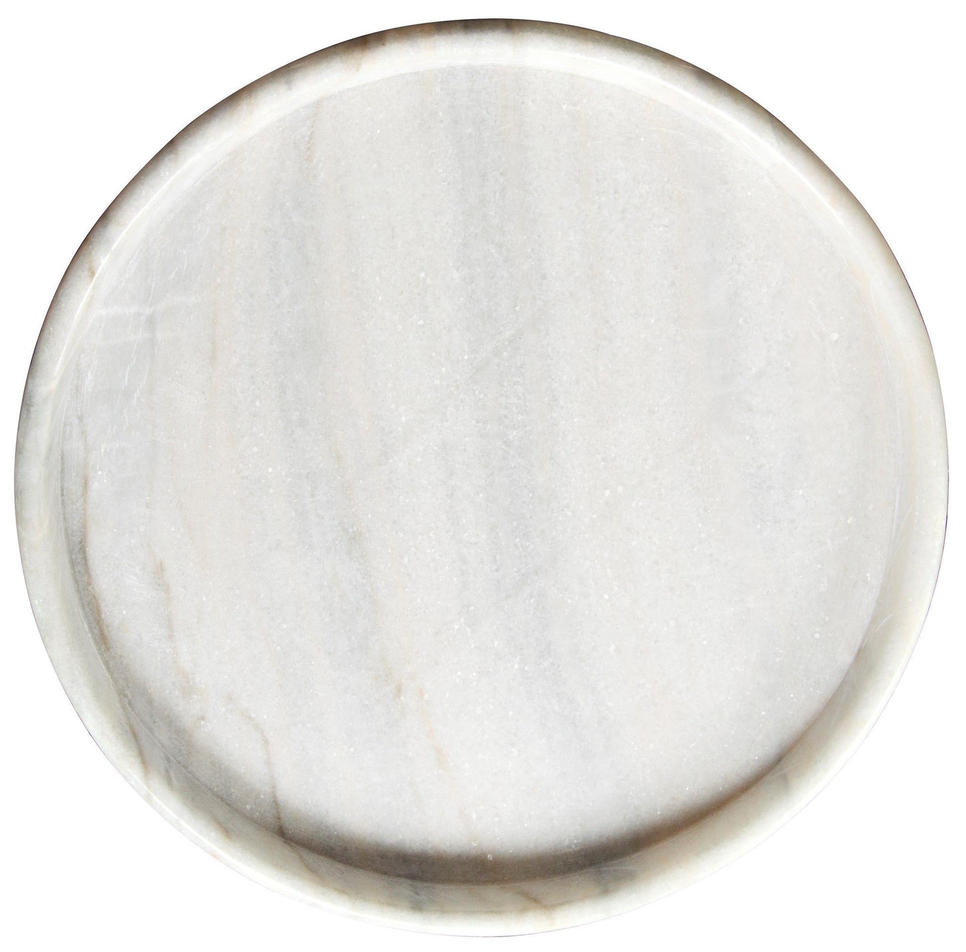 20" Round Marble Tray-Trays-Noir-Sideboards and Things