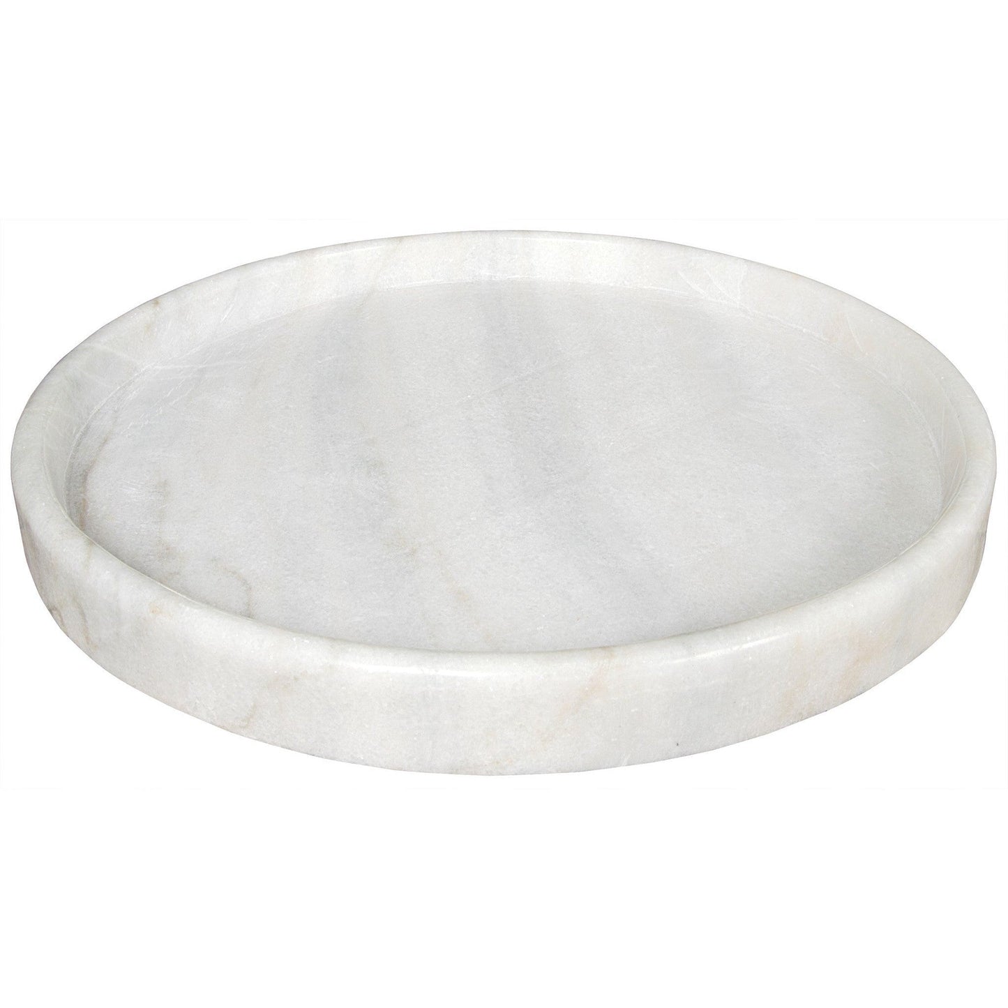 20" Round Marble Tray-Trays-Noir-Sideboards and Things