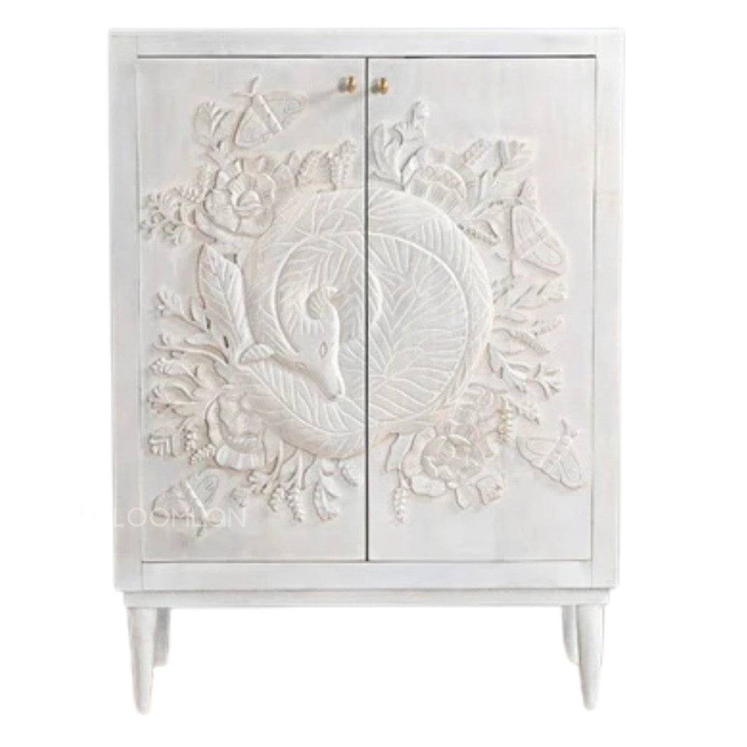 Nayven Sleeping Fox Design Tall Cabinet