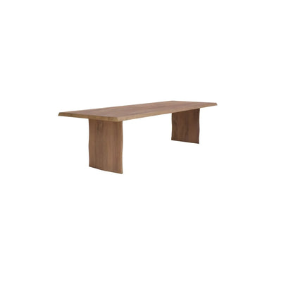 Lilia Live Edge Farmhouse Dining Table Natural Wood Tone