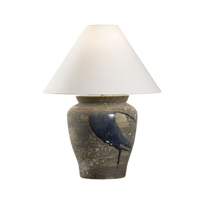 Wildwood Riku Modern Japanese Artistry Indigo Glaze Table Lamp