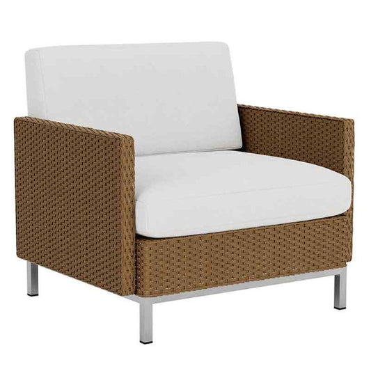 Elements Outdoor Lounge Chair with Loom Arms and Back-Outdoor Lounge Chairs-Lloyd Flanders-Sideboads And Things