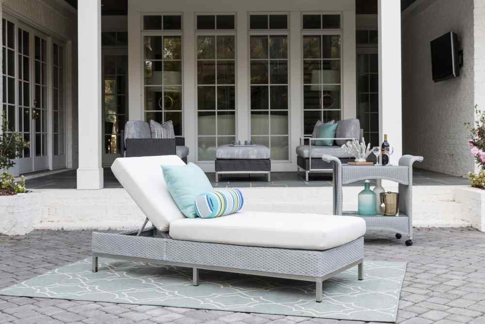 Elements Loom Wicker Outdoor Chaise-Outdoor Chaises-Lloyd Flanders-Sideboads And Things