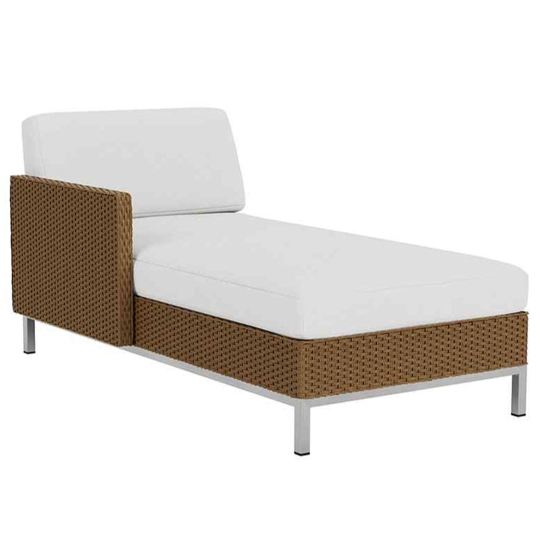 Elements Outdoor Chaise with Loom Arm and Back-Outdoor Chaises-Lloyd Flanders-Right Facing-Sideboads And Things