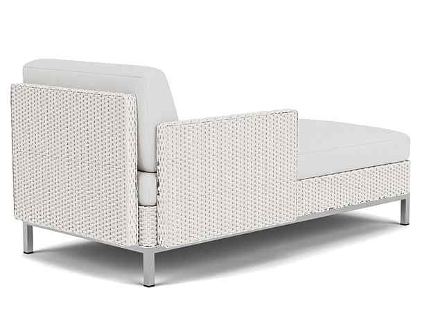 Elements Outdoor Chaise with Loom Arm and Back-Outdoor Chaises-Lloyd Flanders-Sideboads And Things