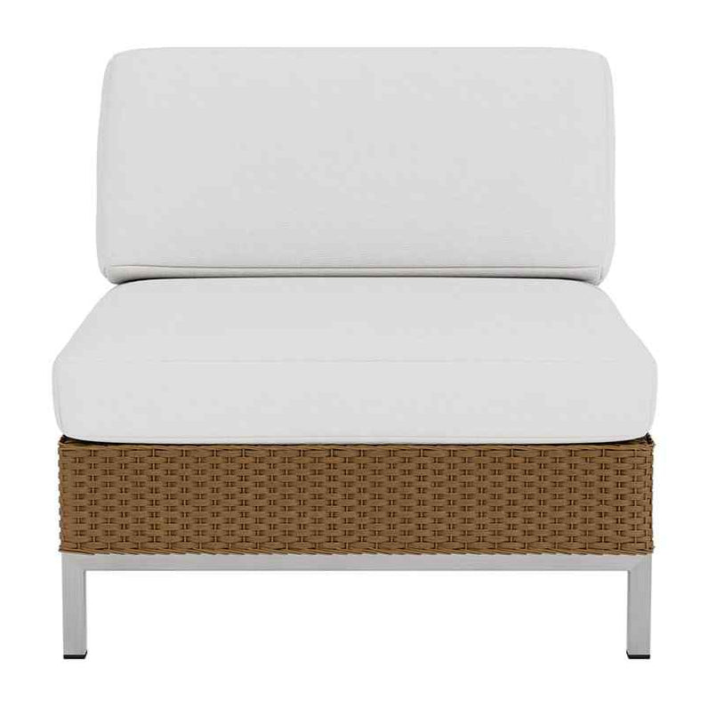 Elements Armless Outdoor Lounge Chair with Loom Back-Outdoor Lounge Chairs-Lloyd Flanders-Sideboads And Things