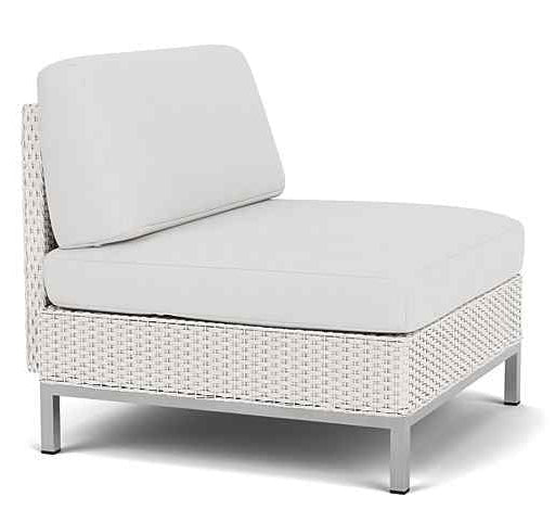 Elements Armless Outdoor Lounge Chair with Loom Back-Outdoor Lounge Chairs-Lloyd Flanders-Sideboads And Things