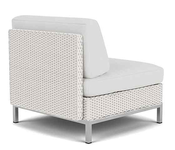 Elements Armless Outdoor Lounge Chair with Loom Back-Outdoor Lounge Chairs-Lloyd Flanders-Sideboads And Things