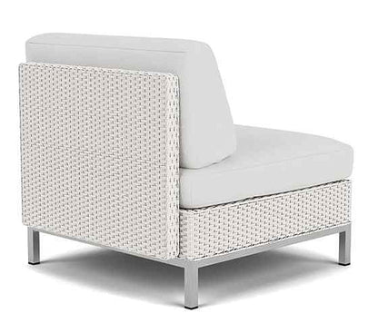 Elements Armless Outdoor Lounge Chair with Loom Back-Outdoor Lounge Chairs-Lloyd Flanders-Sideboads And Things