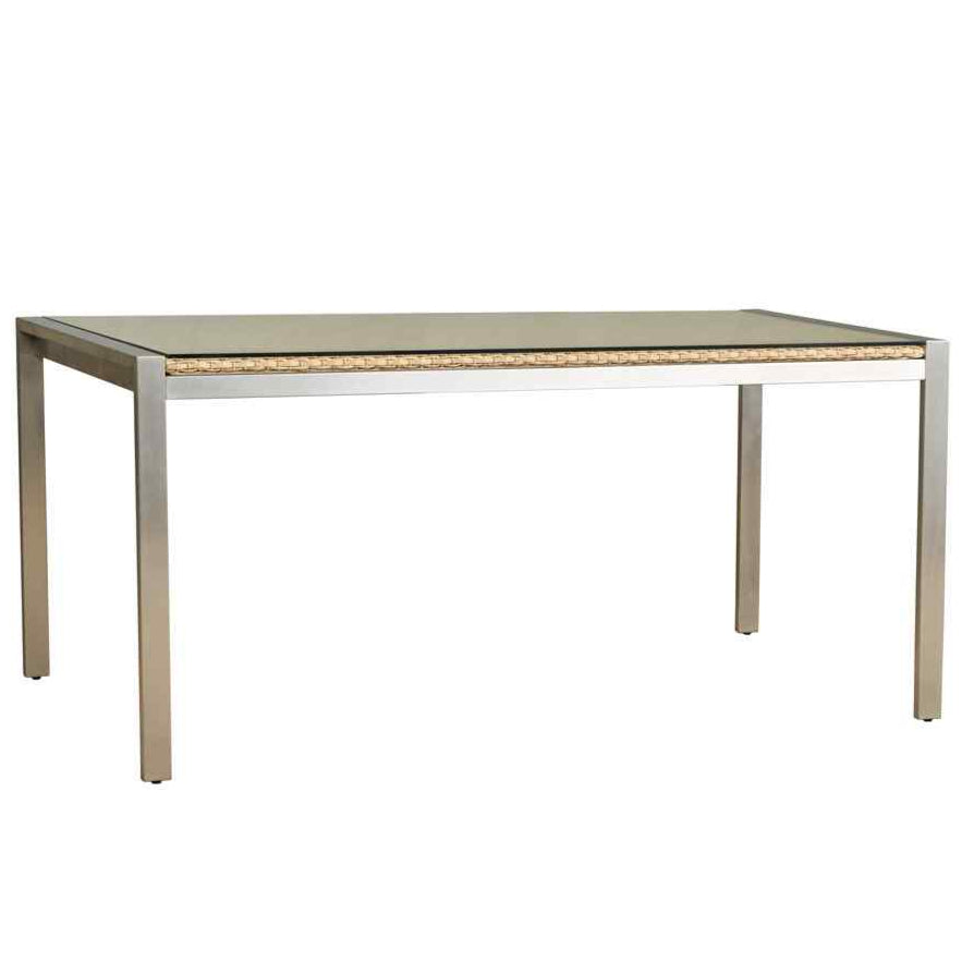 Elements Wicker Rectangular Outdoor Dining Table-Outdoor Dining Tables-Lloyd Flanders-Sideboads And Things