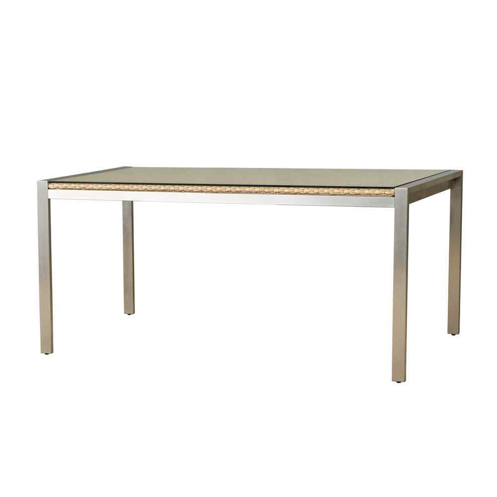 Elements Wicker Rectangular Outdoor Dining Table-Outdoor Dining Tables-Lloyd Flanders-Sideboads And Things