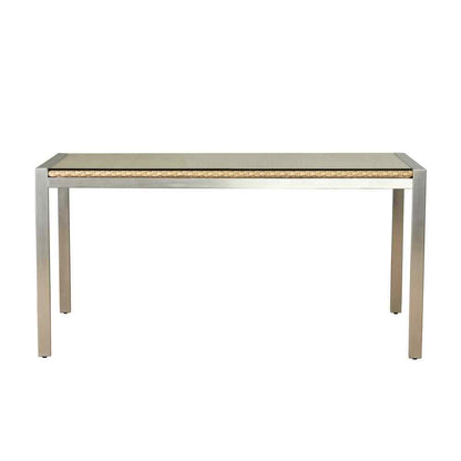 Elements Wicker Rectangular Outdoor Dining Table-Outdoor Dining Tables-Lloyd Flanders-Sideboads And Things