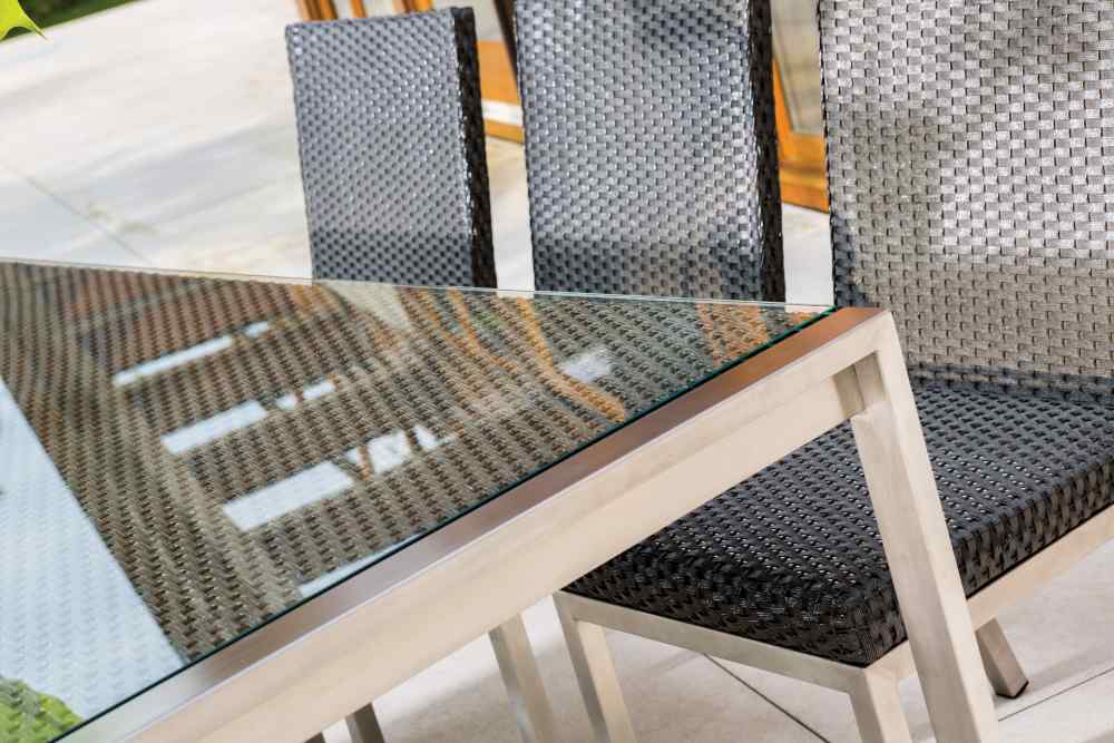 Elements Wicker Rectangular Outdoor Dining Table-Outdoor Dining Tables-Lloyd Flanders-Sideboads And Things