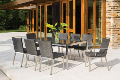 Elements Wicker Rectangular Outdoor Dining Table-Outdoor Dining Tables-Lloyd Flanders-Sideboads And Things