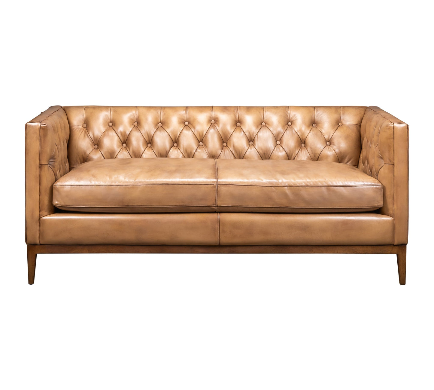 Clara Comfort Design Leather Loveseat