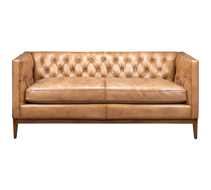 Clara Comfort Design Leather Loveseat
