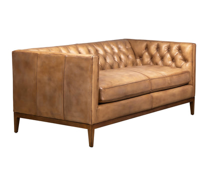 Clara Comfort Design Leather Loveseat