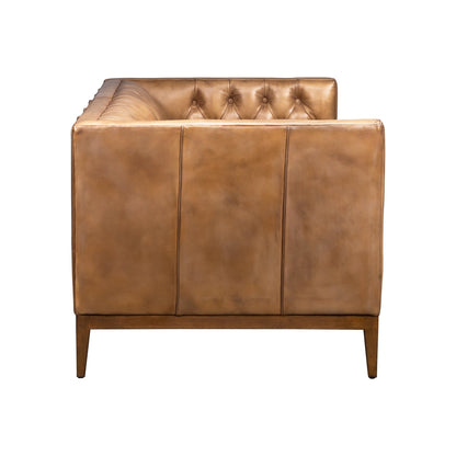 Clara Comfort Design Leather Loveseat