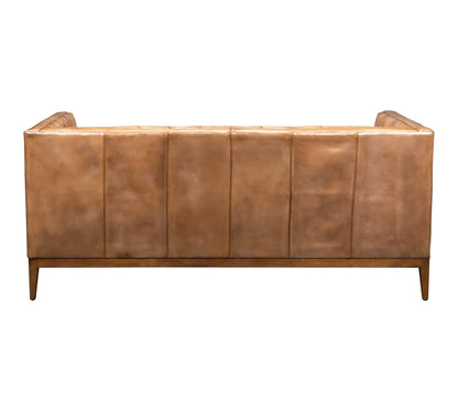 Clara Comfort Design Leather Loveseat