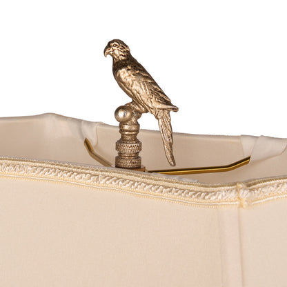 Chelsea House Crystal Bird Silver Table Lamp