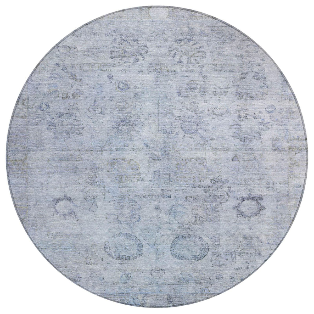 Laeanor Blue Washable Indoor-Outdoor Rug