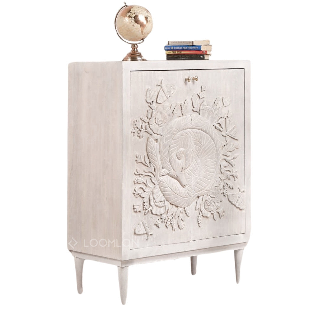 Nayven Sleeping Fox Design Tall Cabinet