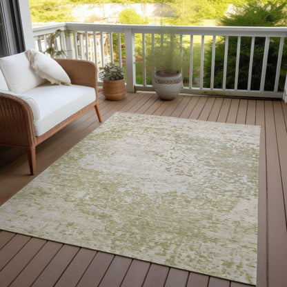 Iriain Brown Washable Indoor-Outdoor Rug -- brown