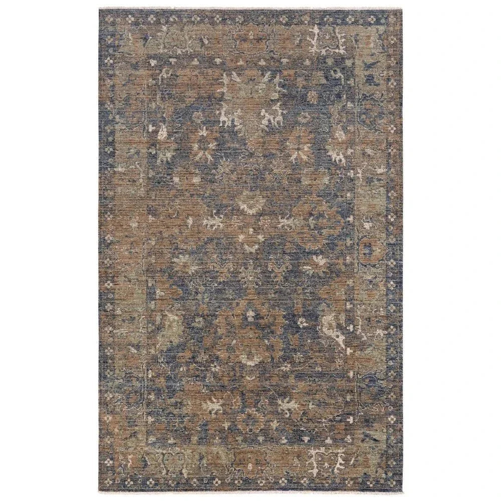Attu Floral Charcoal Large Area Rugs For Living Room