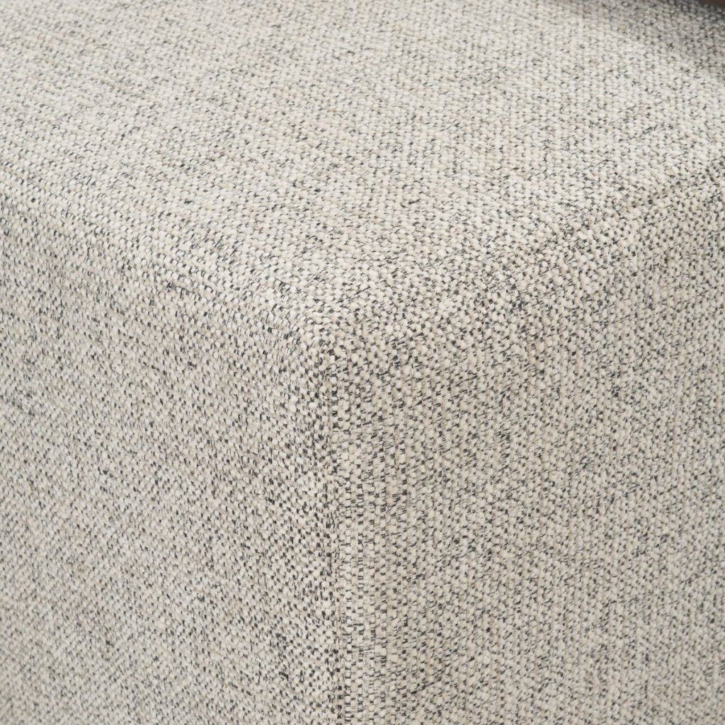 Trayden Gray Fabric Slider-Top Ottoman Coffee Table -- Dark Brown