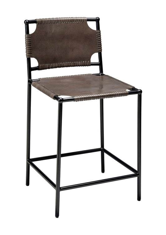 Asher Leather Counter Stool, Grey - Stylish And Comfortable