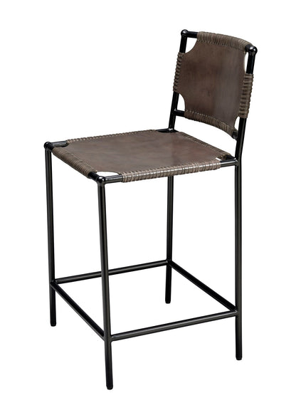 Asher Leather Counter Stool, Grey - Stylish And Comfortable