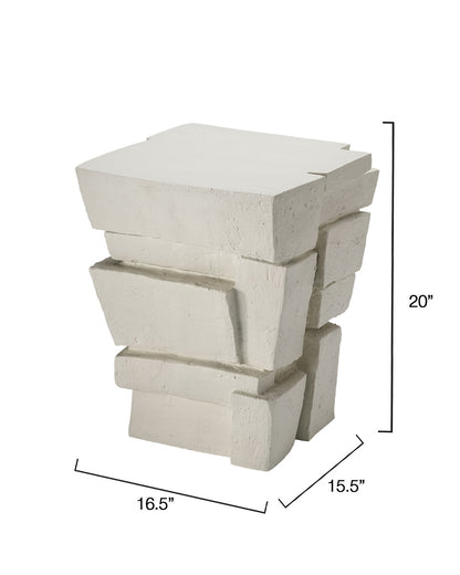 Brick Fiber Glass Side Table - Limited Stock Available