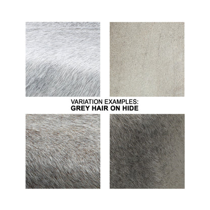 Easton Hide Ottoman Grey Elegant And Comfortable Furniture